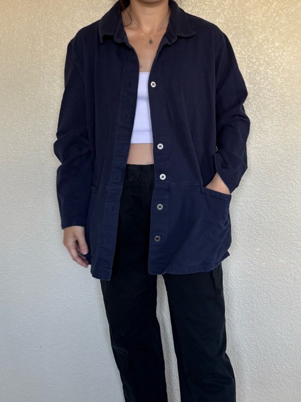 Vintage Navy Blue Cardigan